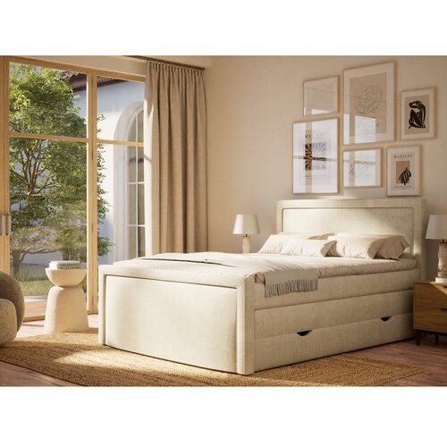Maison de R&amp;ecirc;ve Krem boxspring krevet s prostorom za odlaganje 180x200 cm Fresco &amp;ndash; Slike