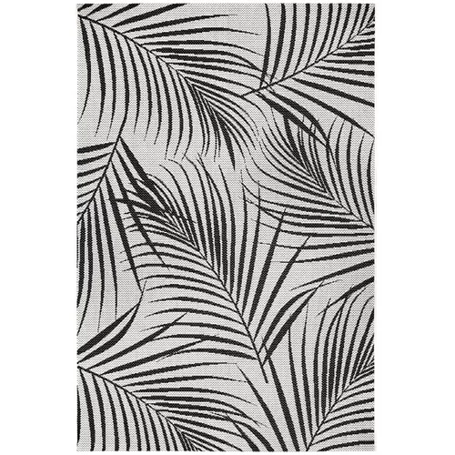 Ragami crno-sivi vanjski tepih Flora, 120 x 170 cm