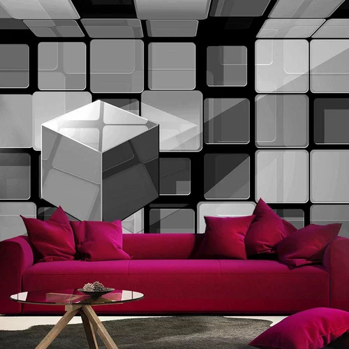  tapeta - Rubik's cube in gray 150x105