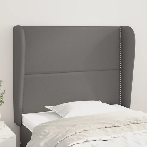  Uzglavlje s u&scaron;ima sivo 93x23x118/128 cm od umjetne kože Cijene