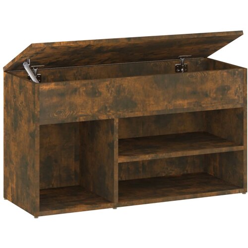 Maison Chic Klop za čevlje - Sedež za čevlje dimljeni hrast 80x30x45 cm konstruiran les, (21777619) Cene