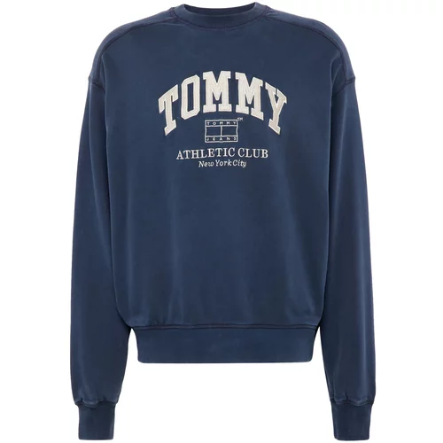 Tommy Jeans Sweater majica 'Varsity' mornarsko plava / bijela