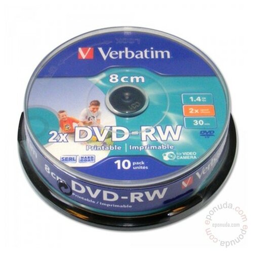 Verbatim DVD-RW 8CM 1.46GB 43640 PRINTABLE disk Slike