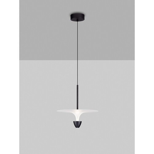 Nova Luce Mat črna aluminijasta LED viseča svetilka &amp;oslash; 34 cm Topio &amp;ndash; Slike