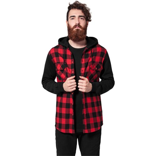 Urban Classics Plaid Shirt Flanell Sweat Sweat Sleeve Blk/Red/bl Slike