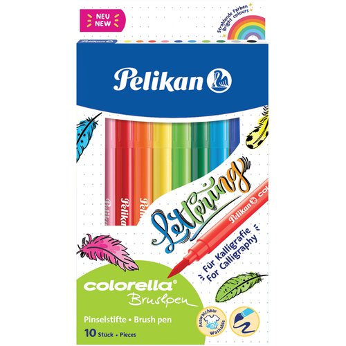 Pelikan Fiber Pen colorella brushpen, kartonska škatla za 10 kosov, (21656062) Cene