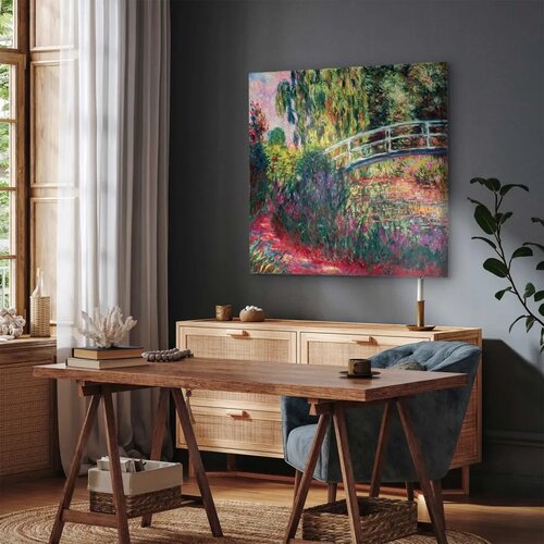 Slika - Claude Monet &amp;ndash; The Japanese Footbridge 80x80 Na talijanskom platnu Slike