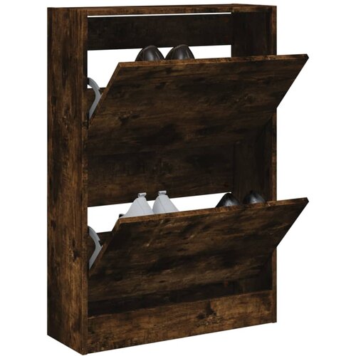  The Living Store Omarica za čevlje dimljeni hrast 60x21x87,5 cm inženirski les - Omarica Za Čevlje, (21442327) Cene