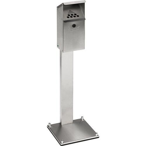 VAR Stoječi pepelnik iz nerjavnega jekla, prostornina 3,7 l, z zaklepanjem, VxŠxG 1090 x 310 x 310 mm Cene