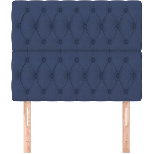  Uzglavlje plavo 100x7x118/128 cm tkanina Slike