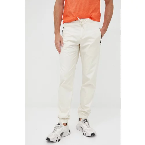 Sisley Pamučne hlače za muškarce, boja: bež, jogger