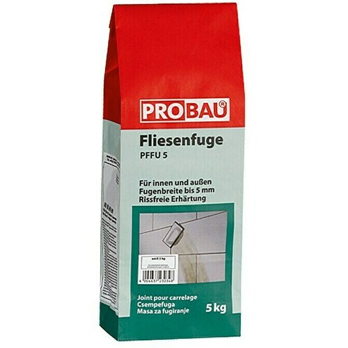 PROBAU Masa za fugiranje za pločice (Bijele boje, 5 kg) Slike
