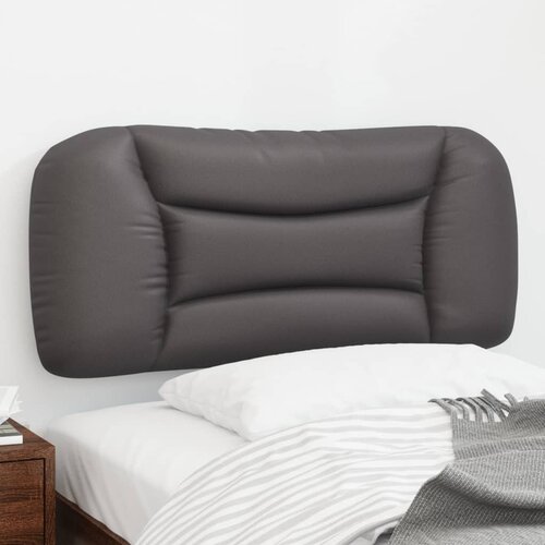 VidaXL Jastuk za uzglavlje sivi 90 cm od umjetne kože Slike