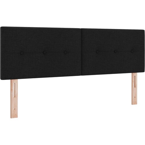 VidaXL LED vzglavje s gumbi, črno, 72 cm, tkanina, (22051092) Slike