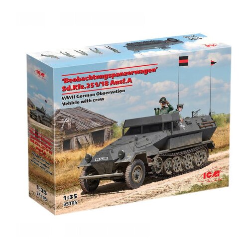 ICM Model Kit Military - Sd.Kfz.251/18 Ausf.A WWII German Observation Vehicle 1:35 ( 060957 ) Cene