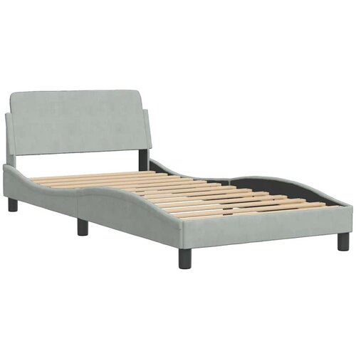  Okvir za krevet Dover svjetlosivi 100x203 cm bar&amp;scaron;unasti Slike