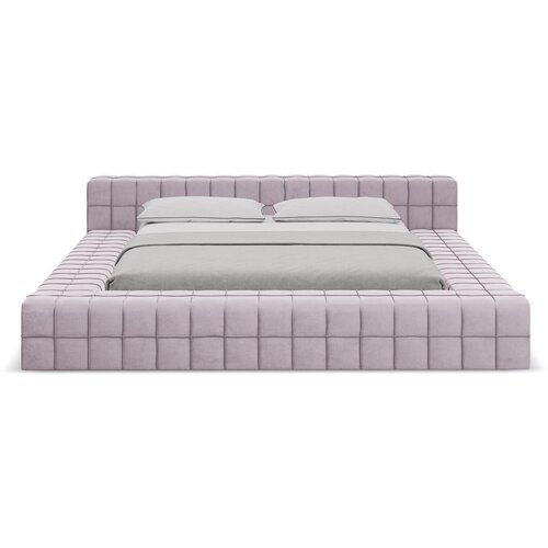 Makamii Tapecirani bračni krevet s podnicom 140x200 cm u boji lavande Akela &amp;ndash; Slike