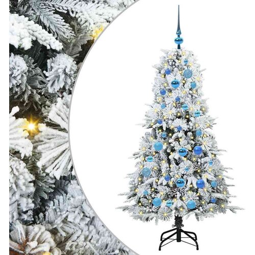 VidaXL Umjetno božićno drvce s nogom s stalakom Zelena 150 cm PE i PVC Slike