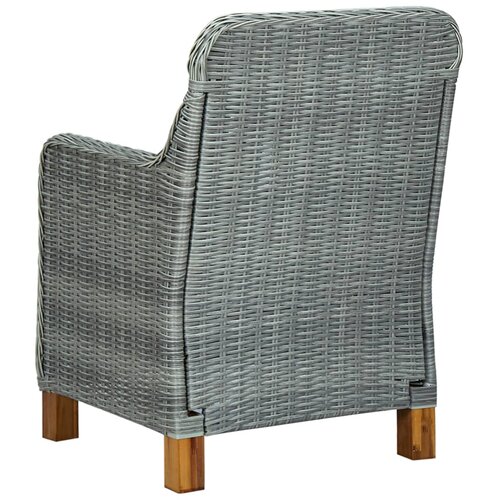  Vrtne stolice s jastucima 2 kom od poliratana svjetlosive Slike
