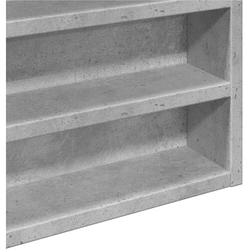  Vitrina siva boja betona 100x8,5x50 cm konstruirano drvo Slike