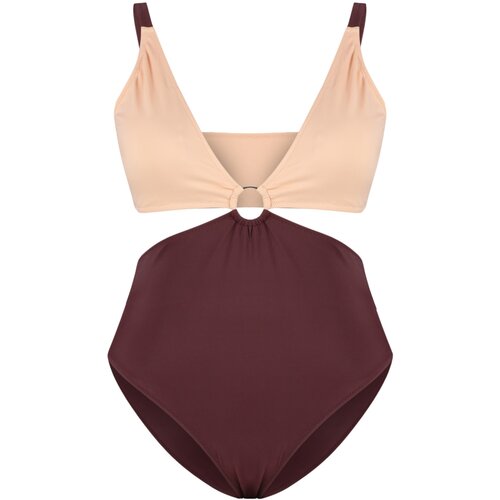 Trendyol Curve Plus Size Swimsuit - Multi-color - Plain Slike