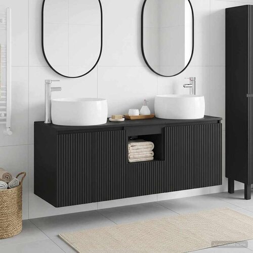  Set ormarića za kupaonicu 3 kom. Crna 49,5 x 44,5 x 66 cm Cene