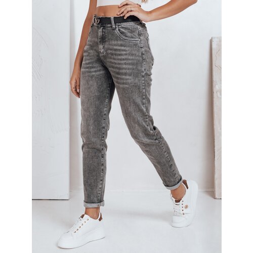 DStreet Jeansy damskie mom fit szare Slike