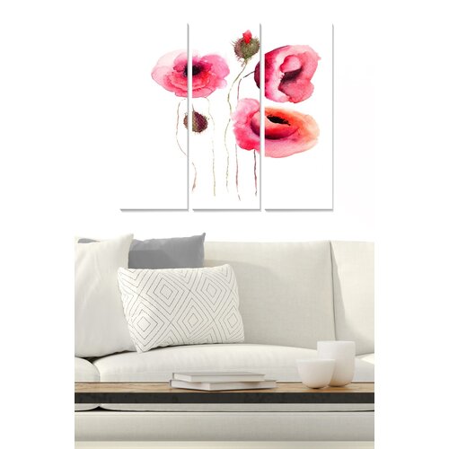 Wallity MDF1375311 multicolor decorative mdf painting (3 pieces) Slike