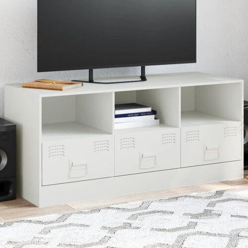 VidaXL TV omarica bela 99x39x44 cm jeklo Slike