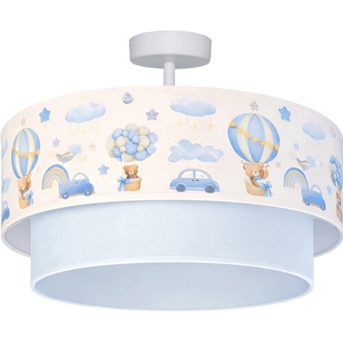  Brilagi-LED Dečiji plafonski luster BOBO 1xE27/10W/230V &amp;Oslash;40cm krem./plava/meda. Slike