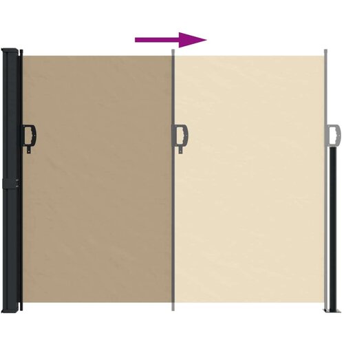  Bočna tenda na uvlačenje bež 160 x 500 cm Slike
