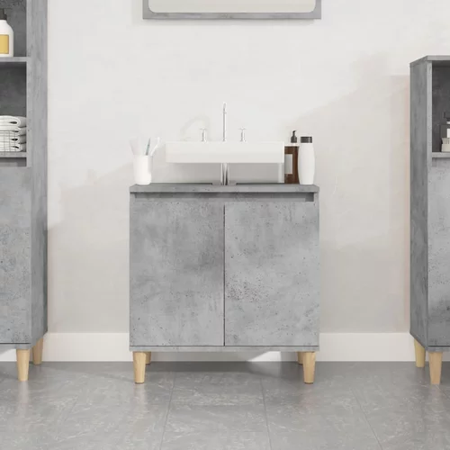 Ormarić za umivaonik siva boja betona 58 x 33 x 60 cm drveni