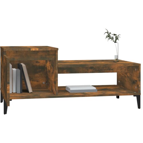  Stolić za kavu boja hrasta 100x50x45 cm konstruirano drvo Slike
