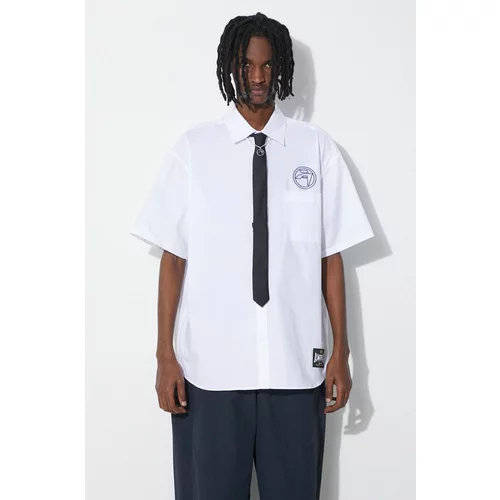 Ambush Pamučna košulja Circle Emblem S/S Shirt za muškarce, boja: bijela, relaxed, s klasičnim ovratnikom, BMGG001S24FAB