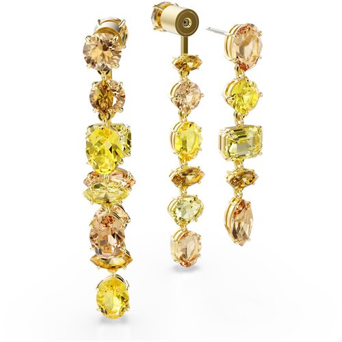 Swarovski Uhani svetlo rjava / rumena Slike