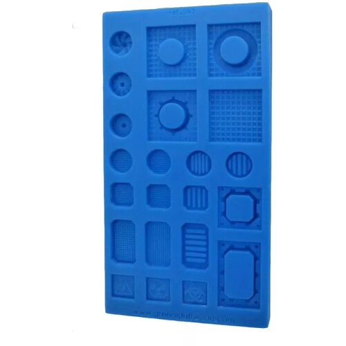 Green Stuff World industrial grids and fans silicone mould Cene