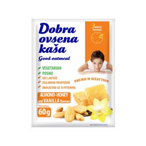 Dobra Ovsena Kaša badem med i vanila premium 60G Cene