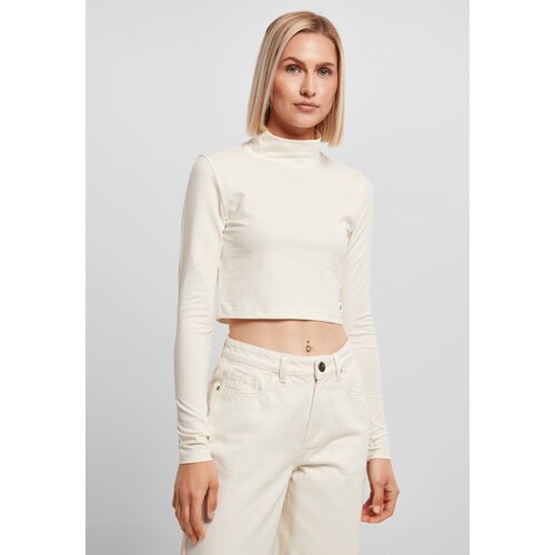 UC Ladies Women&amp;#039;s Organic Cropped Turtelneck Long Sleeve White Sand Slike