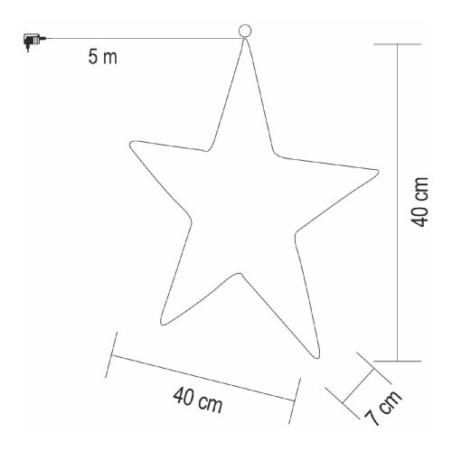  LED božićna dekoracija 320xLED/230V 45 cm zvezda topla bela Slike