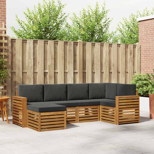  Set vanjskih sofa 6 kom. Prirodna i antracit Poliester 251 x 132,5 x 73 cm Cene