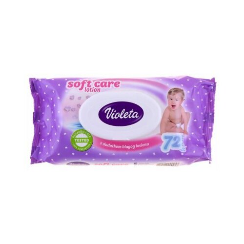 Violeta soft care lotion baby vlažne maramice 72 komada Slike