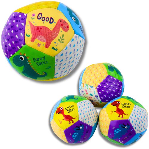  Set od tri mekane lopte s motivom veselog dinosaura - 9cm Cijene
