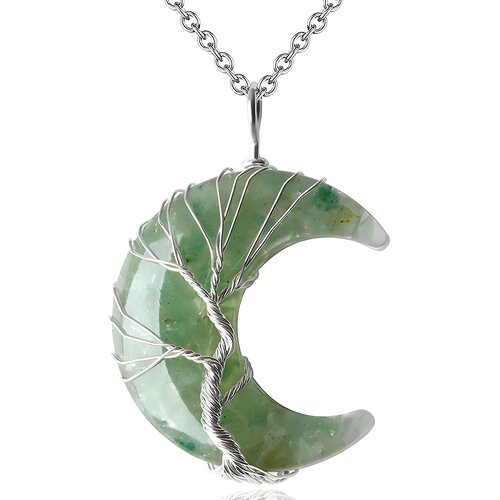 IZMAEL Ogrlica Halfmoon - Zelena Cene