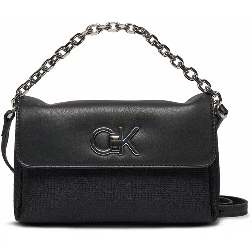 Calvin Klein Ročna torba Re-Lock Mini Crossbody Bag_Jcq K60K611989 Black Jacquard Mono 0GK