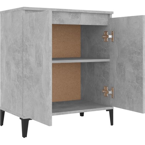  Komoda siva boja betona 60x35x70 cm od konstruiranog drva Slike