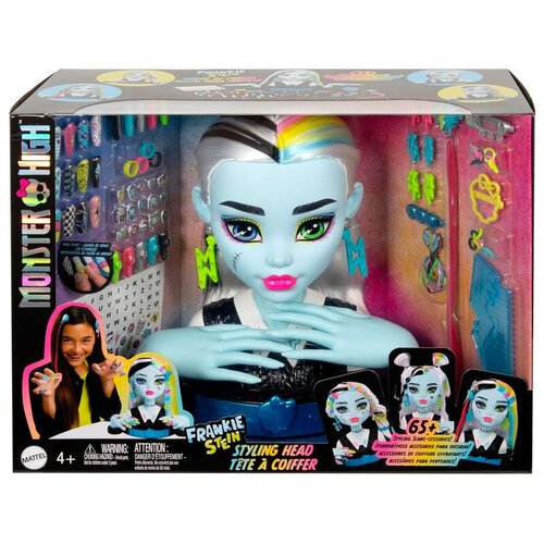 Monster High Frankie Stein glava za oblikovanje frizure Slike