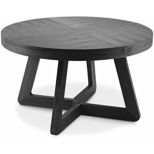 Windsor & Co Sofas crni stol na razvlačenje od hrastovine Bodil, ø 130 cm