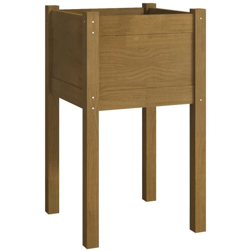 Maison Chic Vrtno cvetlično korito - Cvetlični Lonec medeno rjavo 40x40x70 cm trdna borovina, (21788558) Slike