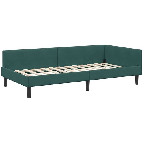  Kutni krevetni okvir s madracem 2 kom. Tamnozelena 90 x 200 cm Slike