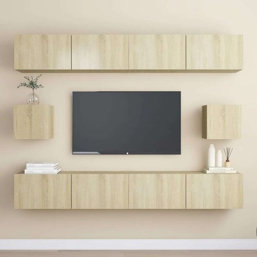  6-dijelni set TV ormarića boja hrasta sonome od iverice Slike